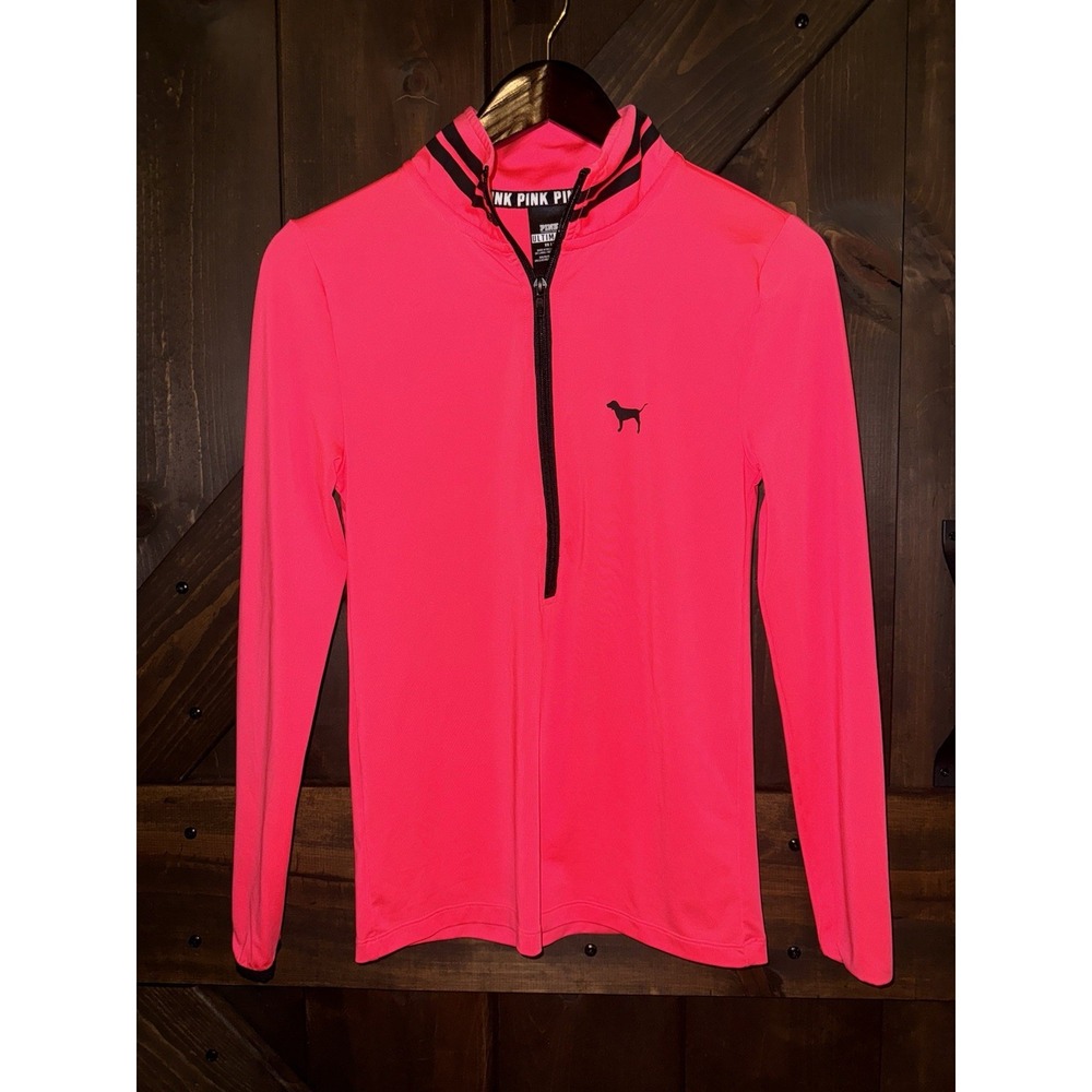 VS Victoria's secret PINK SMALL Ultimate Long Sleeve Shirt Quarter Zip Dri-fit